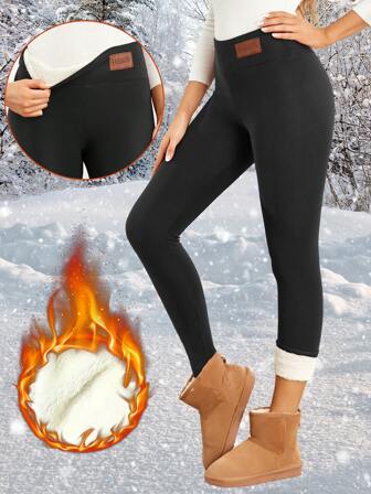 Women's Thermal Lined Leggings Women - High Waisted Winter Yoga Pants Tummy Control Soft Thermal Warm For Outfit Workout