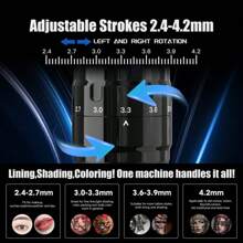 DQFART All-In-One Rotatable Tattoo Gun Kit With 1500MAH Power Tattoo Machine, 10 Tattoo Inks, Tattoo Diluent And A Variety Of Tattoo Supplies. A Complete Tattoo Kit Suitable For Beginners And Tattoo Artists