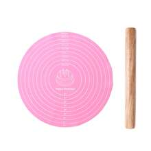 Silicone Baking Mat Round Baking Mat Cake Mat With Measurements Non Stick Dough Rolling Mat Pastry Mat For Making Macarons Bread Baking Accessories