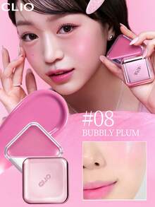 Clio 韩式二合一唇颊两用膏，唇颊两用，打造自然光泽妆效，质地柔滑，妆感自然，易于涂抹，清爽不油腻，方便携带，乳霜质地易于晕染，适合日常唇颊妆容，打造韩式妆容 - 08 BUBBLY PLUM - 查看 2
