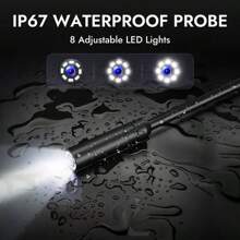 4.3" LCD Screen Endoscope Camera With Light, 16.5ft Flexible Snake Camera, USB Rechargeable, Ideal For DIY Home And Factory Inspection, 1080P HD Endoscope Camera