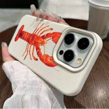 Seafood Theme Lobster Fashion Pattern Personality  Hot-Selling Matte Texture Matte Pattern Mobile Phone Case, Comfortable Grip, Unisex-Suitable For IPhone16/16PRO/16PLUS/16PROMAX/15/15PLUS/15PROMAX/14/14PLUS/14PRO/14PROMAX/13/13PRO/13PROMAX/12/11/Plus/Pro/Max/7/8/SE/XS/XS MAX/7p/8p For Friends, Girlfriends, Boyfriends, Family Members - 彩色 - 查看 5