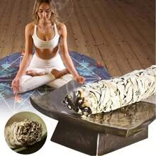 天然鼠尾草熏香清洁套装，包含 5 支白鼠尾草熏香棒、3 支圣木、7 颗天然彩色水晶，用于清洁空间和冥想，也适合圣诞节、感恩节房间装饰、礼品套装、男女礼物 - 多樣化香型 - 查看 9