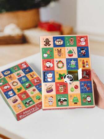 5/10 包 12/24 格圣诞倒计时日历盒圣诞倒计时礼品包装盒装饰性空糖果纸板容器适用于花园户外室内圣诞礼物装饰