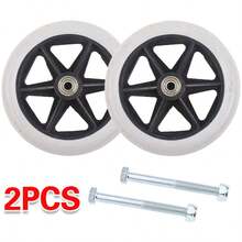 2PCS Heavy Duty Wheelchair Replacement Front Wheel Solid Tire Wheel - Gray - View 3