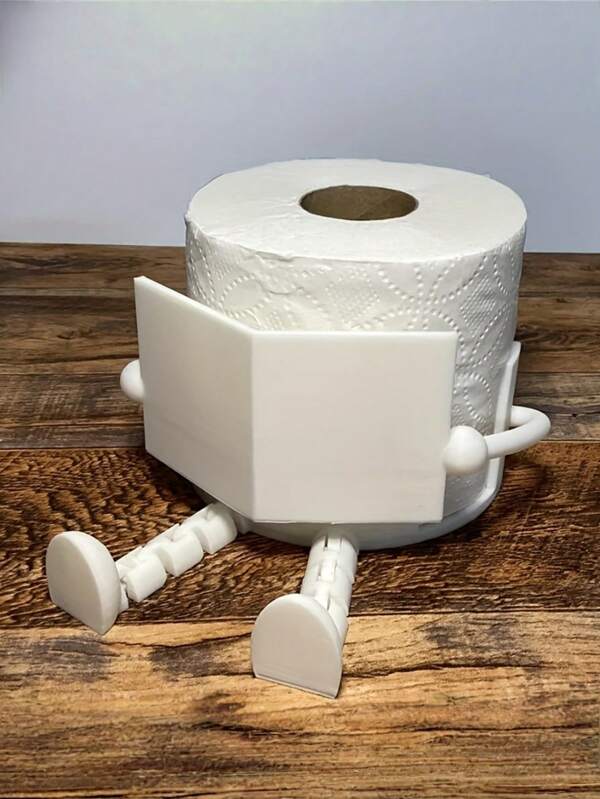 1 stuk / Leuke toiletrolhouder - Het beweegbare gewrichtsontwerp combineert functionaliteit en artisticiteit, geschikt voor kantoren, thuisbadkamers of elk toilet.