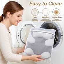 Bath Pillow Tub Ergonomic Shape Design Bath Pillow And Neck Support SPA Bathtub Pillow 4D-Mesh With Suction Cups Washable Gray Halloween Christmas New Year - 21″*19″ Bear Shape - View 10