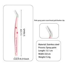 High Precision Planner Stickers, Tweezers, Precise Parts Tools, False Eyelash Tweezers, Golden Feather Clip Professional Grafting Clip Tweezers, Beginner Scene Stickers, Planner Pointed Tweezers