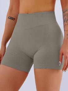 Women's Seamless Butt Lifting Sports Shorts, Suitable For Gym Workout, Cycling, Running, Black Tight Pants, Summer - Dusty Pink - View 3