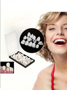 50 件临时牙齿替换套件，牙齿美白贴面，简单方便，适合所有牙齿形状，增强自信和微笑吸引力