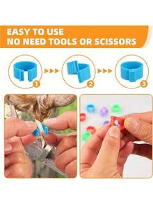 20/50/100 piezas de anillos para patas de pollo de colores aleatorios, bandas de plástico de colores para patas de aves de corral, hebillas para patas de pollo, pato, ganso, pavo, anillos para patas de paloma, marcas de identificación, adecuados para granjeros y criadores de aves de corral, etiquetas de identificación fáciles de usar, adecuados para la gestión e identificación de granjas, almacenamiento de cables de datos, adecuados para el almacenamiento de viajes