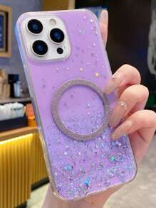 闪光奢华手机壳兼容 6/7/8/X/XS/XR/11/12/13/14/15/16/16e，兼容三星 Galaxy S22/23/24/25/S24 FE/S25 EDGE、A04/05/06/A14/A15/A16/A24/A25/A34，兼容 Redmi Note 7/8/9/10/11/12/13，兼容 Redmi 9/10/12/13C，兼容 Honor X、HW，兼容 Realme C53 C55 防水防震防摔防刮 - 紫色 - 查看 1