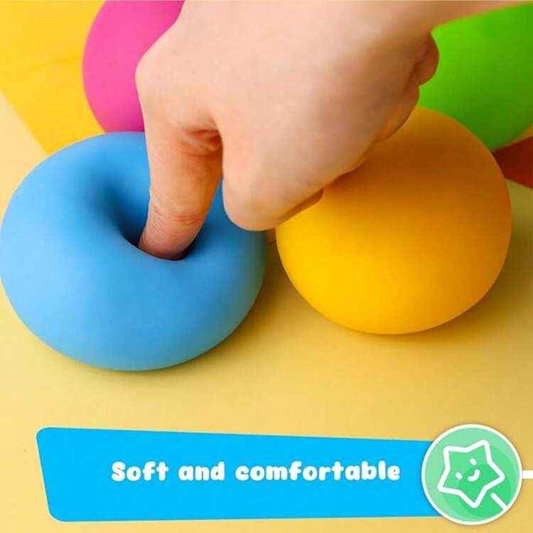 1/3/4Pcs Random Color Stress Ball Toys Color Changing - Sensory Squeeze Toys Squishies Balls For Teens Kids And Adults Stress Relief Balls For Stocking Party Favors - Multicolor - View 5