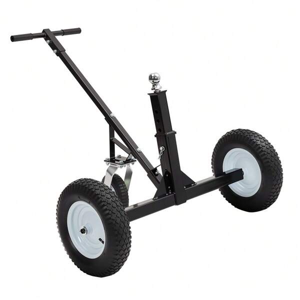 CuisinSmart Trailer Dolly 1000Lbs Capacity - 2" Ball Hitch, Carbon Steel Trailer Mover With  15.2" Pneumatic Tires, Adjustable 15.7"-23" Height For RV/Utility/Cargo Trailers