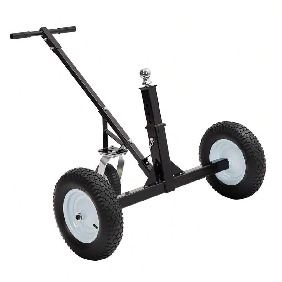 CuisinSmart Trailer Dolly 1000Lbs Capacity - 2" Ball Hitch, Carbon Steel Trailer Mover With 15.2" Pneumatic Tires, Adjustable 15.7"-23" Height For RV/Utility/Cargo Trailers - Black - View 1