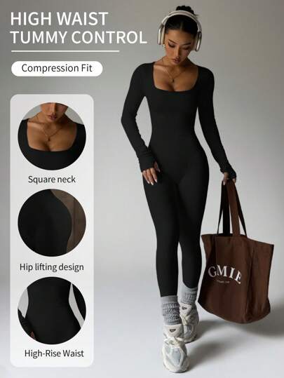 Mono de una pieza sin costuras para mujer para deportes al aire libre, perfecto para primavera, otoño e invierno. Ideal para entrenamientos al aire libre, yoga, ejercicios en el gimnasio y ocio diario.