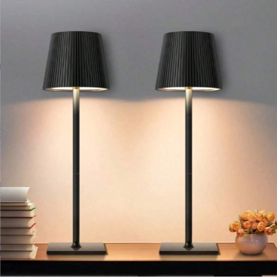 1 件无绳 LED 台灯，便携式可充电，3 色可调光触摸控制灯，适用于家庭、酒店、卧室、客厅、餐厅、庭院