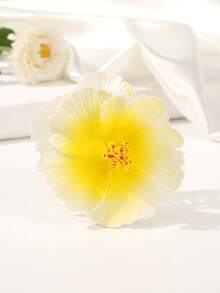 مشبك شعر بزهرة واحدة للنساء، مشابك شعر على شكل زهرة الخبيزة للعطلات، مشابك شعر كبيرة جميلة لشعر سميك ورفيع، إكسسوارات شعر بزهرة البلوميريا، مشبك شعر أنيق - متعدد الألوان - مشاهدة 12