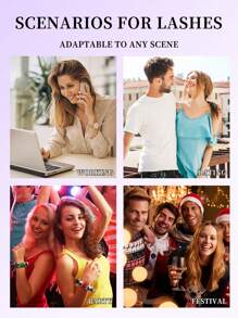 7 Pairs Manga Lashes Faux Mink Eyelashes Cat Eye Eyelashes Natural Full False Eyelashes Volumized Eyelash Extension Travel Essentials Makeup Tools Strip Lashes, Lashes, Eyelashes, Fake Lashes - Cat Eye Lashes - View 10