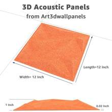 Art3dwallpanels Acoustic Panels 20 Pack Soundproof Wall Panels Acoustic Foam Sound Dampening, 3D Sound Absorbing, 12" X 12", Black