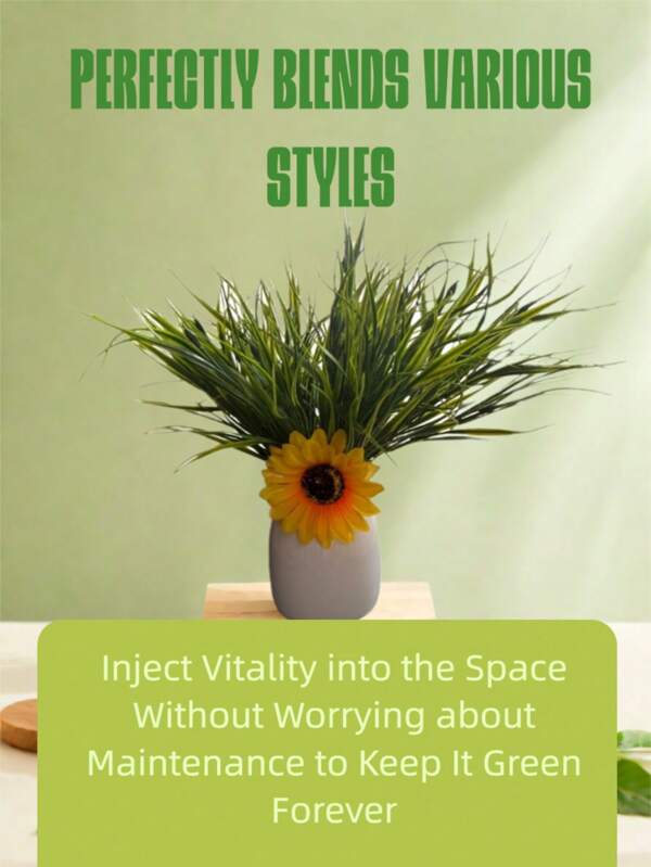 40 cm/15,7 Zoll künstliche Pflanze, UV-beständiges künstliches Frühlingsgrass für den Außenbereich, künstliche Buchsbaumzweige, geeignet für den Außenbereich, nicht verblassend im Sonnenlicht, Kunststoff künstliche Pflanze, Fake Blätter Strauchgrün, für Garten, Büro, Terrasse, Hochzeit, Landhausstil Dekoration, Innen- und Außenbereich Haus Garten Dekoration