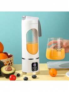 1 件 1300mAh USB 可充电便携式奶昔搅拌机，带 LED 显示屏，10 刀片，迷你果汁搅拌机，用于即时营养，搅拌机，搅拌器，奶泡器，厨房，厨房配件，迷你搅拌机，搅拌机，搅拌机研磨机，搅拌机冰沙机，便携式搅拌机 - 彩色 - 查看 3