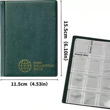 1pc 120 Slots Coin Collection Album, Commemorative Coin & Vintage Coin Storage Book, Thick PVC Sticker Holder (Coins Not Included),Savings Plan,Biweekly Savings Plan,10000 Savings Plan,Savings Strategy