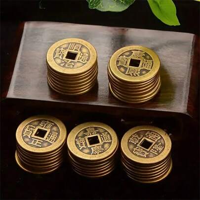 50 Chinese Feng Shui Coins, Lucky Wealth Coins, Lucky Coins, Healthy Wealth Coins, Decorative DIY Craft Accessories, Good Luck Comes (In Any Style And Color)