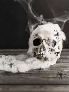 100pcs Halloween Plastic Spiders, Long-Legged Plastic Spider, Small Spider Accessories, Spider Outdoor Decoration, Cake Decoration, Scary Little Spider Prank Props, Halloween Indoor/Outdoor Party Decoration