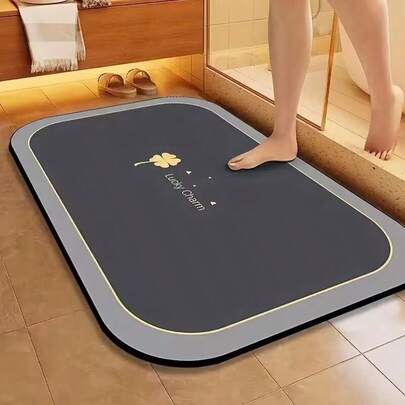 1pc Super Absorbent Non-Slip Bathroom Floor Mat, Quick Dry Soft Bath Mat, Keep You Safe, 40*60cm