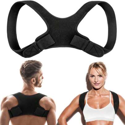 Unisex Posture Corrector, Adjustable & Breathable Posture Brace - Seamless Upper Back, Spine, ComfortFit Neck & Shoulder Support - Suitable For Daily Wear, Stabilize Collarbone - Promote Healthy Posture, Prevent Hunchback