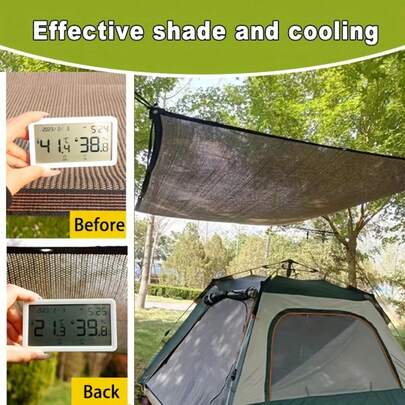 [90% Shading Coffee Shade Net] 1pc Premium Coffee-Colored Shade Net, 2m X 3m/3m X 4m (More Sizes To Choose From)- UV & Sun Protection, 90% Shading Rate, Durable Plastic Mesh For Outdoor Gardens, Patios, Plant & Animal Sheds