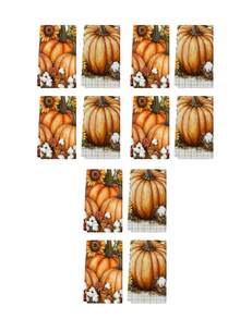 2 piezas/4 piezas/12 piezas Toallas de cocina con diseño de calabaza, paños de cocina de Acción de Gracias, decoración del hogar de Acción de Gracias, decoración de cocina de Acción de Gracias, estilo moderno, absorbente y de secado rápido, material de microfibra, patrón de impresión digital rectangular de 40*60CM, adecuado para decoración de cocina de otoño, decoración de fiestas al aire libre, regalos de Acción de Gracias, regalos de cumpleaños