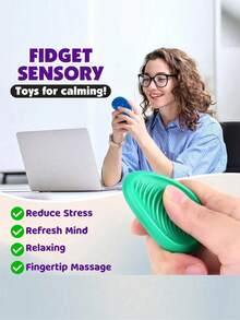 6pcs/Set Sensory Worry Stones: Textured Soft Fidget Toys For Teenager - Calming Stress Relievers For Anxiety, And Students,Fidget Toys,Sensory Toys,Toys,Toys,Sensory Toys,Fidget,Style Random