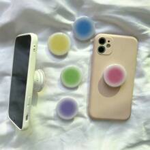 2 piezas Soporte plegable retráctil para teléfono móvil teñido, soporte de teléfono celular de resina transparente lindo, accesorio de teléfono celular expandible y plegable hecho a mano compatible con iPhone, teléfono Android, regalo para cumpleaños, familia, amigos. Agarre de teléfono empujar-jalar, accesorios de teléfono