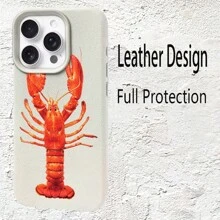 Seafood Theme Lobster Fashion Pattern Personality  Hot-Selling Matte Texture Matte Pattern Mobile Phone Case, Comfortable Grip, Unisex-Suitable For IPhone16/16PRO/16PLUS/16PROMAX/15/15PLUS/15PROMAX/14/14PLUS/14PRO/14PROMAX/13/13PRO/13PROMAX/12/11/Plus/Pro/Max/7/8/SE/XS/XS MAX/7p/8p For Friends, Girlfriends, Boyfriends, Family Members - 彩色 - 查看 1