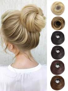 假发髻接发鸟巢发夹发饰芭蕾发髻合成甜甜圈发髻可展开发髻固定发爪复古伸缩马尾辫无需发夹耐用防滑小发髻黑色适用于高马尾和低发髻造型固定发夹扣适合女性女孩 - 彩色 - 查看 13