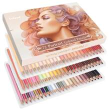 Ccfoud Professional Colored Drawing Pencil Set, 72 Colors In A Set, Skin Tone Colored Pencils For Portrait And Skin Tone Artists, Perfect For Artists To Sketch, Draw, Color, Layer And Blend Back To School