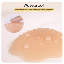 Nipple Covers For Women,Waterproof Nipple Pasties Reusable,Ultra Thin Adhesive Silicone Nipple Cover Petals, Eusable Lifting Nipple Covers: Strapless, Invisible, Self-Adhesive Breast Pasties For Women's Lingerie - Elevate Your Chest Line With Elegance,Travel Essentials,Beach Essentials,Cakes Nipple Cover,Pad,Sticky Bra,Summer,Sports Bras For Women,Silicone Adhesive Calf Pads,Nipple Covers For Women,Nipple Covers,Pasties,Pasties Nipple Covers,Nipple Pads,Nippies,Nipple Cover,Nipple Pasties, Nipple Cover,Silicone Nipple Covers Reusable,Breast Enhancement,Breast Enhancement Patch,Push Up Pads,Silicone Nipple Covers,Reusable Nipple Covers For Women,Cakes Nipple Cover,Hydrogel Nipple Pads,Nipple Tape,Nipple Cover,Silicone Nipple Covers Reusable,Nippies Nipple Cover, - Beige - View 3