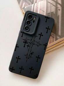 Cross Print Liquid Silicone Mobile Phone Case Full-Body Protection Shockproof Anti-Fall TPU Soft Rubber Case For IPhone11/12/13/14/15/15pro/15 Plus/15 Promax/7plus/8plus/X/Xs Max/Xr/11pro/12pro/13pro/14pro/12mini/13mini/11promax/12promax/13promax/14promax/14plus/6/6s/6plus/7/8/Se&Compatible With Samsung Galaxy/A54/A14/A12/A13/A15/A32/A33/A24/A52S/S20/S21/S22/S23/S24/S23Plus/S24ultraFOR-YOUR-BELOVED-PHONE Christmas Gifts Christmas Gifts