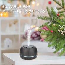 1 300ml USB Portable Mini Aromatic Ultrasonic Essential Oil Diffuser With Humidification Function. The Wood Grain Aromatherapy Machine Has Automatic Shut-Off Function Without Water, Timing Function, And 7-Color Ambient Light. It Comes With A Remote Control And Is Suitable For Homes, Rooms, And Offices. - USB - View 8