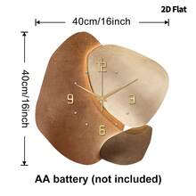 2D Flat 1pc Modern Minimalist Home Decor Wall Clock, Super Quiet Quartz Movement, No Ticking Sound, Silent Decorative Wall Clock Suitable For Living Room, Bedroom And Office, Fashionable Bedroom Wall Clock Decor, Room Decor