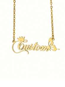 Collar con colgante de flor personalizado con nombre grabado en inglés - Cadena ajustable de acero inoxidable, regalo ideal para ella en su cumpleaños, Día de la Madre, Día de San Valentín