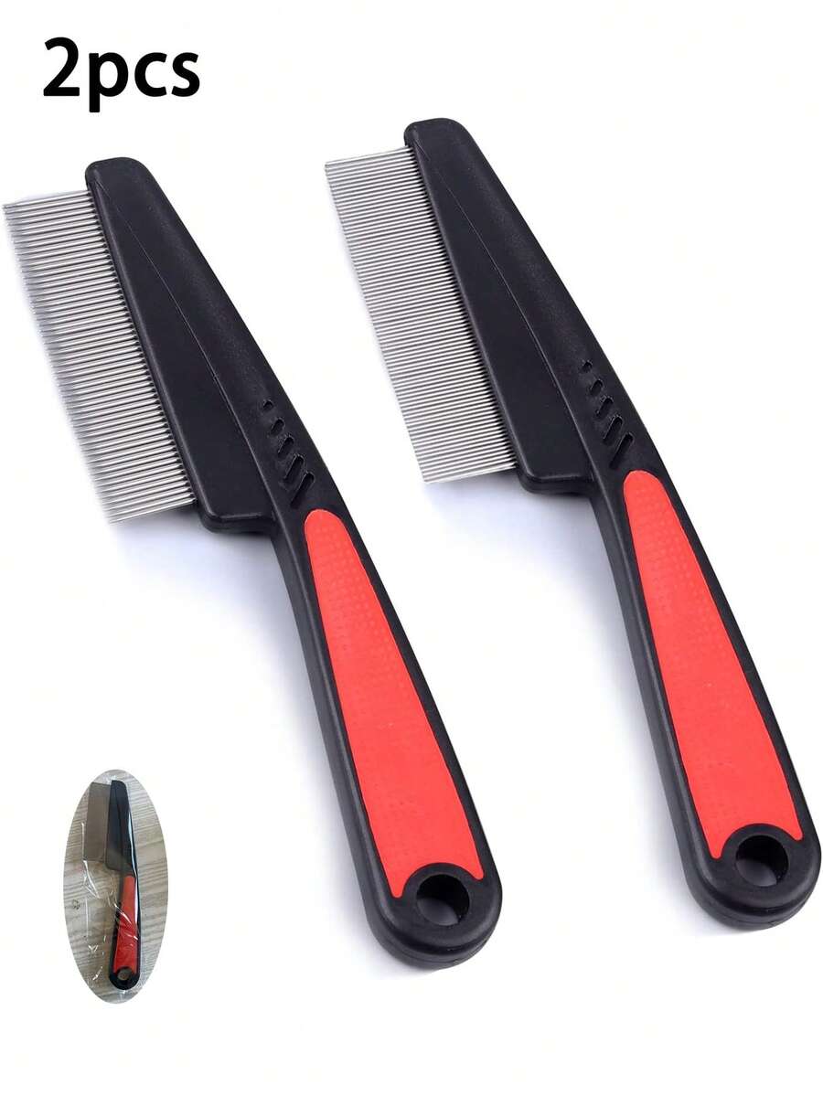 2pcs Fine Tooth Comb For Adults, Helps Remove Lice And Dandruff