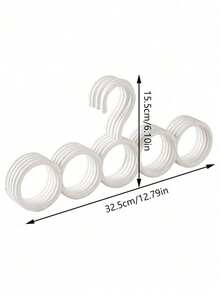 1/5pcs White Circle Loop Scarf Hanger, Plastic Multi-Scarf Organizer For Closet, Durable Accessory Storage Holder, Space Saving Hanger For Belts, Ties And Scarves, Ideal For Organizing Your Closet And Accessories,Suitable For Laundry,Clothes Drying Rack,Wasing Line,Room Decor,Dorm Room Essentials College,Closet Organization And Storage,Home Decor,Home Essentials,Room Decorations