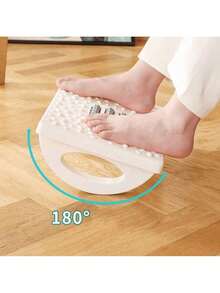 1 件脚踏板，桌下按摩脚踏板，缓解疲劳并按摩疲惫的双脚，防止双腿交叉，适用于办公室或办公桌 - 白色 - 查看 6