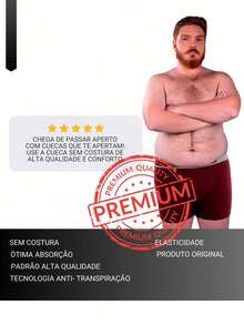 Kit 3 Cuecas G3 Grande Masculina Plus Size Premium Zero Costura Top Qualidade sem costura - Multicolorido - Visão 10