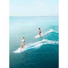 1 件墙壁艺术海报可选框架现代海滩海景波浪冲浪者冲浪印刷海报冲浪板冲浪运动帆布画墙壁艺术图片适用于房间家居装饰 - 彩色 - 查看 18