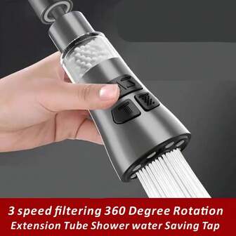 New Universal 360 °   Rotate Kitchen Faucet Extender Aerator Plastic Splash Filter Kitchen Washbasin Faucet Bubbler Nozzle Aerator