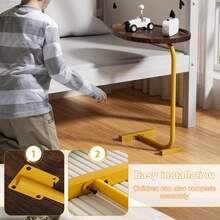 Small Coffee Table, Small Side End Table, Oval Desktop Tea Table, C-Shaped End Table, Bed Sofa Couch Coffee Dinner Table For Snack Drink TV Tray - Style a - View 4